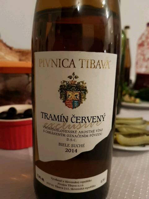 Pivnica Tibava Exclusive Tramín Červený Suché 2014