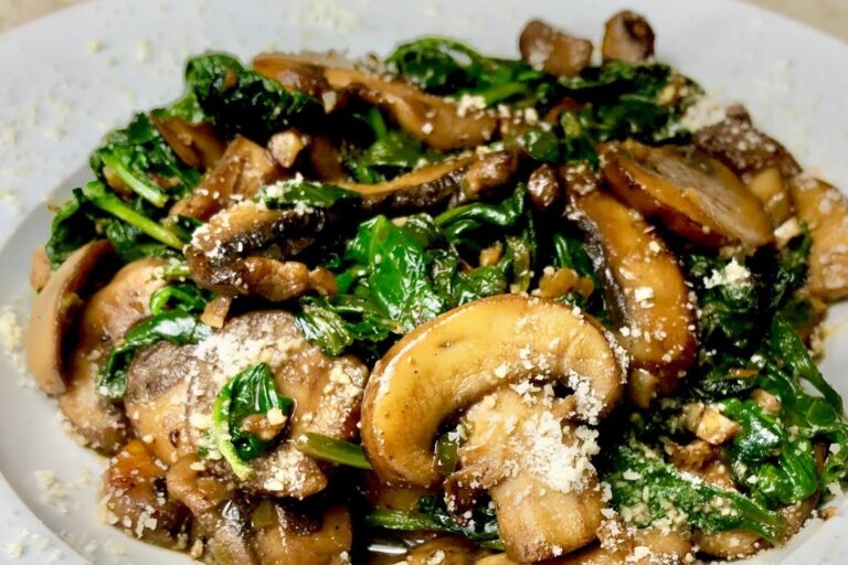 Garlic Mushrooms with Spinach