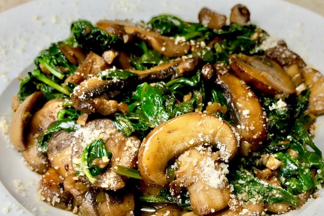 Garlic Mushrooms with Spinach