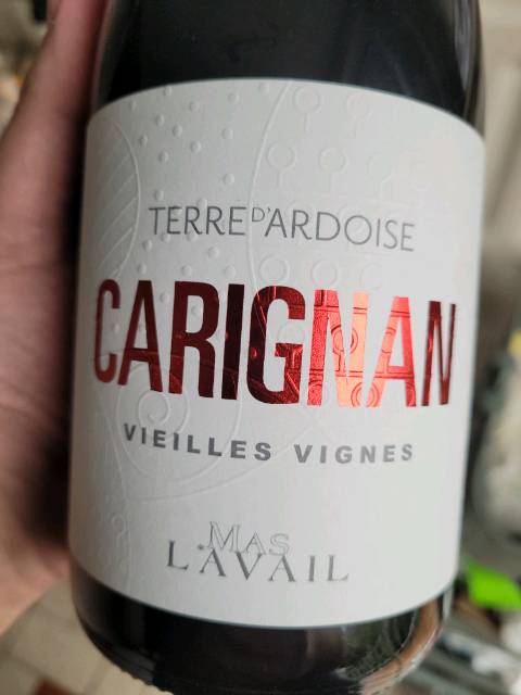 Mas de Lavail Terre d’Ardoise Vieilles Vignes Carignan Rouge 2019