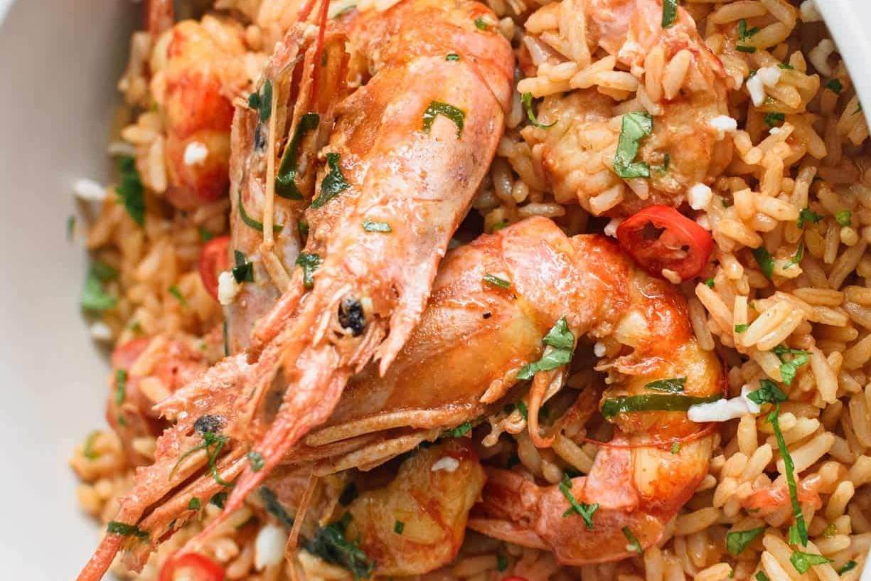 Rice Pilaf with Prawns