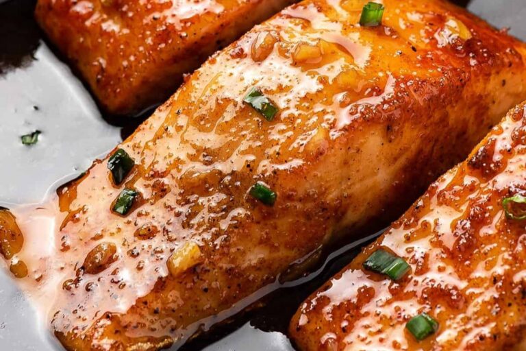 Salmon Steak with Soy and Honey Marinade