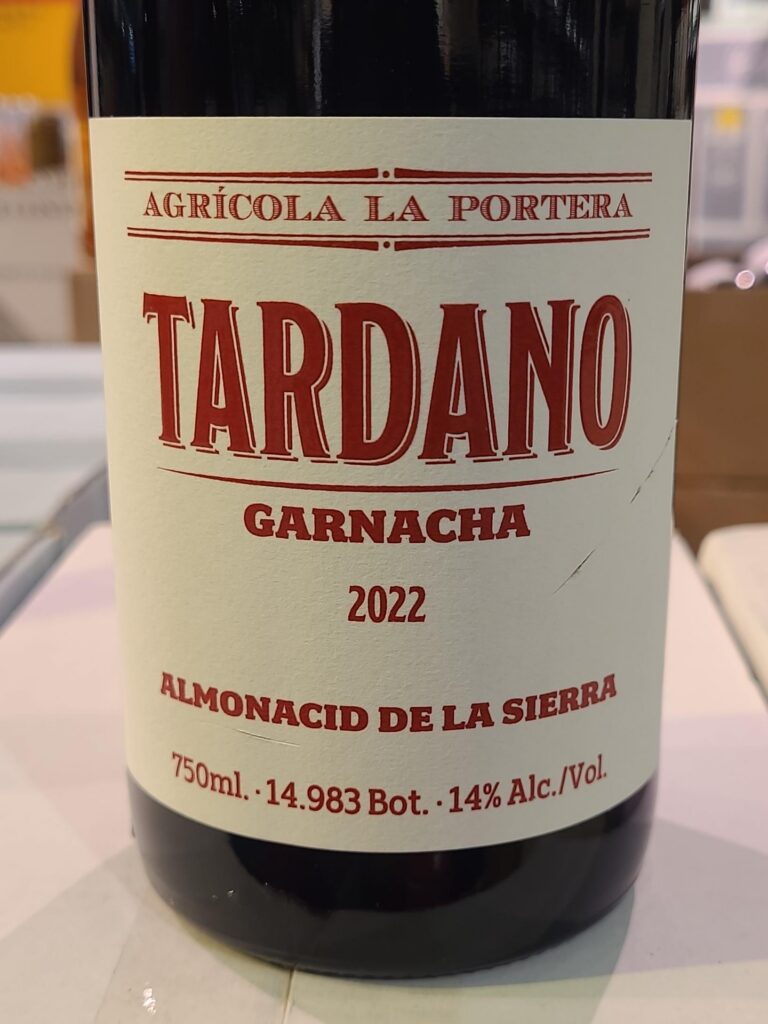Agricola la Portera Tardano Garnacha 2022