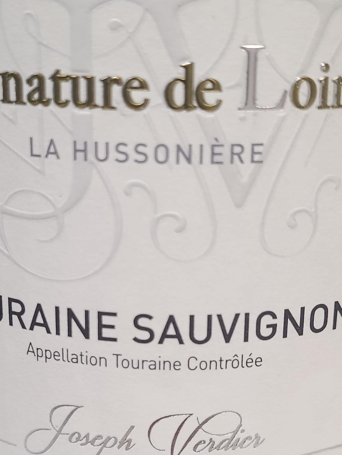 Joseph Verdier Signature de Loire La Hussoniere Touraine Sauvignon 2015