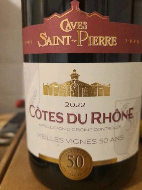 Caves Saint-Pierre Vieilles Vignes Côtes du Rhône 50Ans 2022